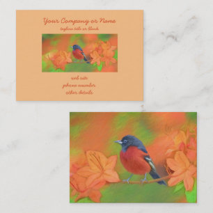Orchard Oriole Songbird Painting Original Bird Art Visitkort