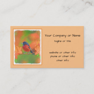 Orchard Oriole Songbird Painting Original Bird Art Visitkort