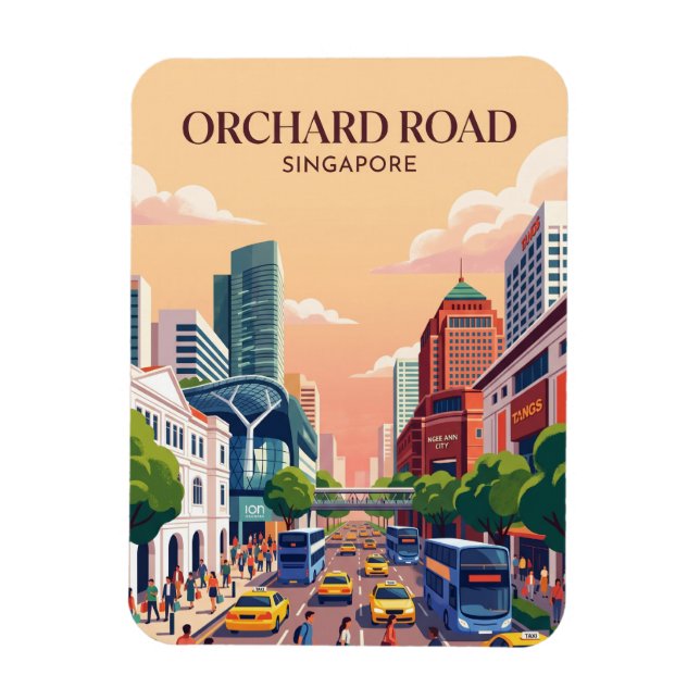 Orchard Road Singapore Magnet (Vertikal)