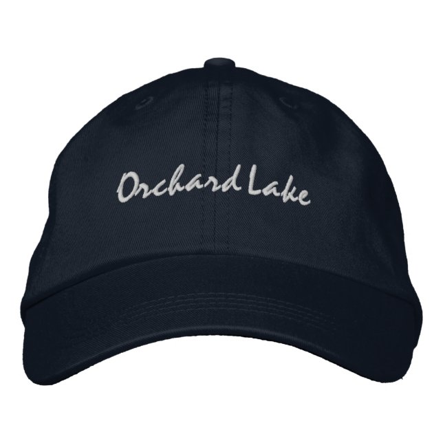 Orchard Sjö Michigan Embroired Baseball Hat Broderad Keps (Framsida)