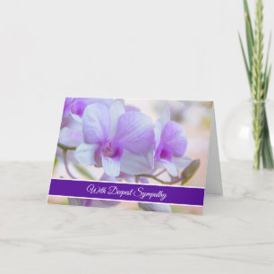 Orchds Sympathy Card Kort