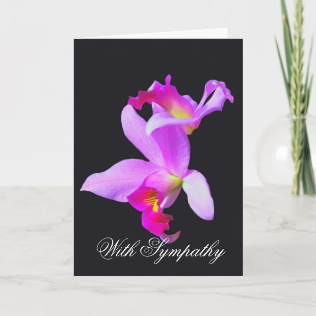 Orchds Sympathy Card Kort (Framsida)