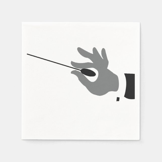 Orchestra Conductor Papper Napkins Pappersservett (Framsidan)