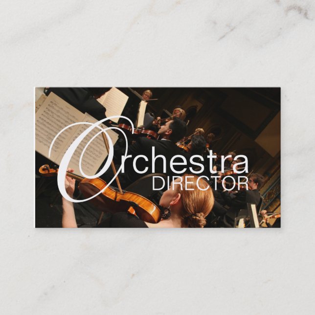 Orchestra Director Music Instructions Instruments Visitkort (Framsida)