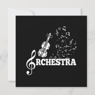 Orchestra Instrument Classical Musik noter Gift Inbjudningar