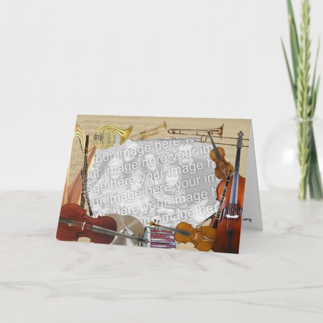 Orchestra Instruments, Anpassadet Photo Ram Inbjudan (Framsida)