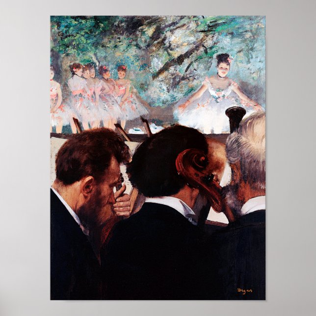 Orchestra Musician, Edgar Degas Poster (Framsidan)