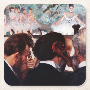 Orchestra Musician, Edgar Degas Underlägg Papper Kvadrat