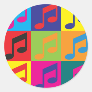 Orchestra Pop Art Runt Klistermärke