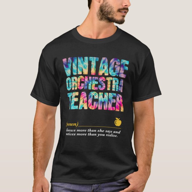 Orchestra Teacher Appreciation Week Back to School T Shirt (Framsida)