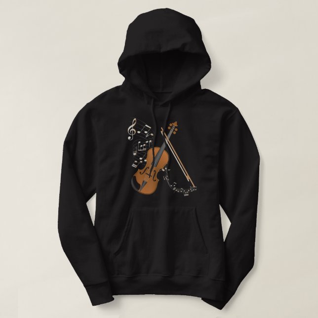 Orchestra Violin Player Gift Musical Instrument Vi Hoodie (Design framsida)