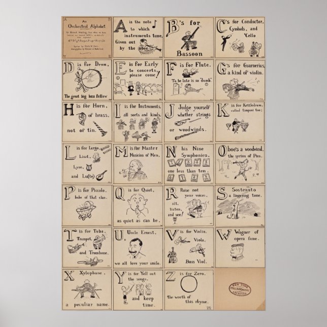 Orchestral Alphabet Poster (Framsidan)