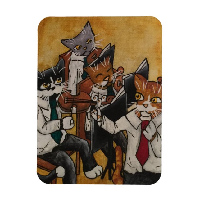 Orchestral Cats Magnet (Vertikal)
