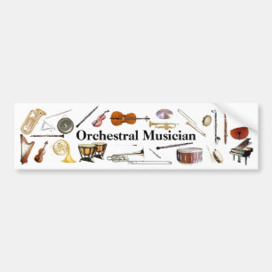 Orchestral musikerbildekal bildekal