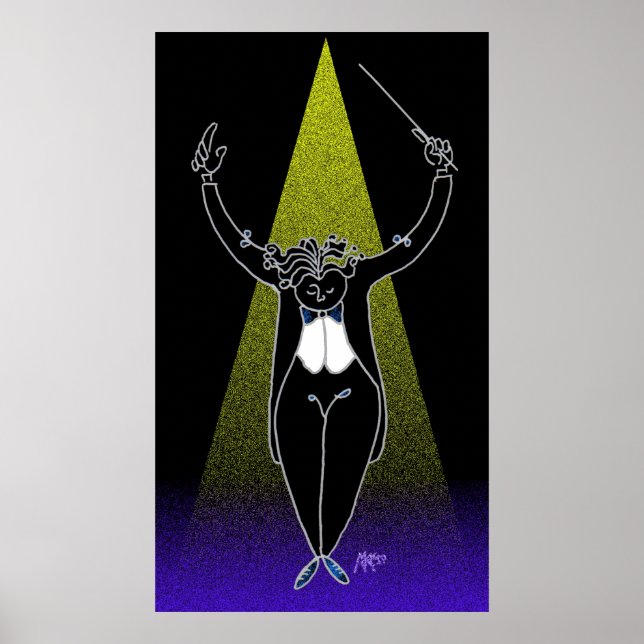 Orchestras direktör poster (Framsidan)