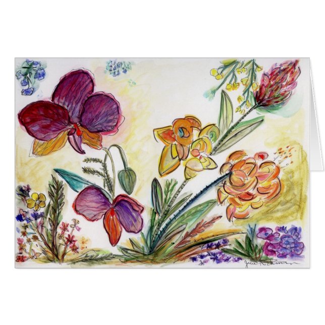 Orchid34 Hälsningskort (Framsidan Horizontal)