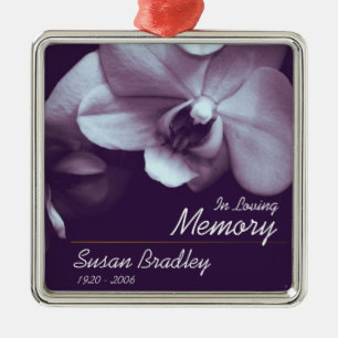 Orchid 2-Personligens minnesceremoni Julgransprydnad Metall