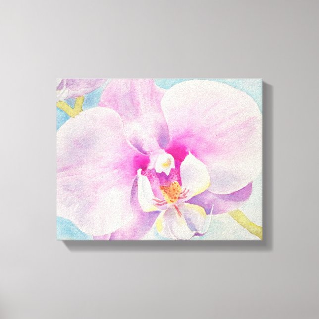 Orchid 2 Vattenfärg på Canvas (Framsida)