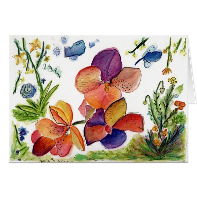 Orchid 39 hälsningskort (Framsidan Horizontal)