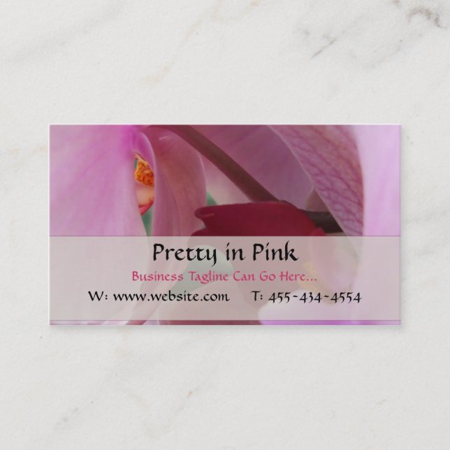 Orchid-Affärskort Visitkort (Framsida)