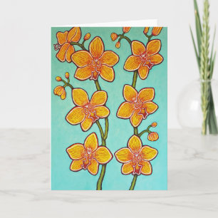 Orchid Azure Bliss I-hälsningskort Kort