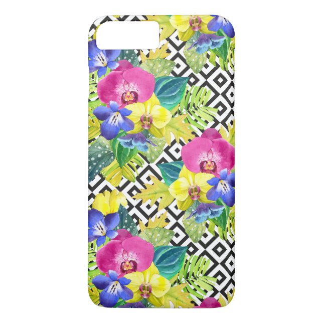 Orchid Begonia och Handflatan Löv Case-Mate iPhone Skal (Baksida)