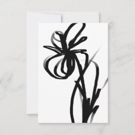 Orchid Blanc: Abstrakt vit och svart Kort