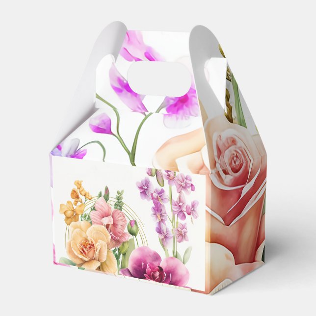 Orchid Blast Favor Box Presentaskar (Framsidan Sidan)