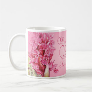 Orchid blommigt art Wonderful rosa mugg