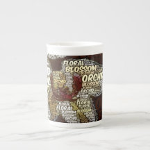 Orchid Blommigt Blommar Över Burgundy Ord Cloud