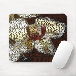 Orchid, Blommigt, Blommar Typografi Inbäddat foto Musmatta