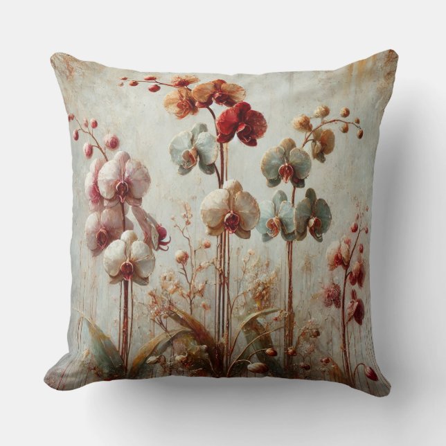Orchid Blommigt Cushion Kudde (Framsida)
