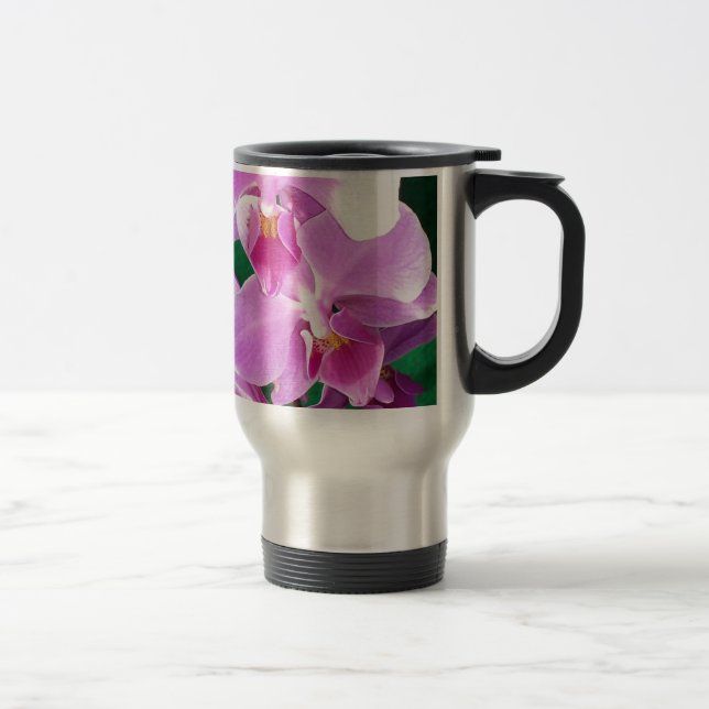Orchid-blomning i rosa resemugg (Höger)