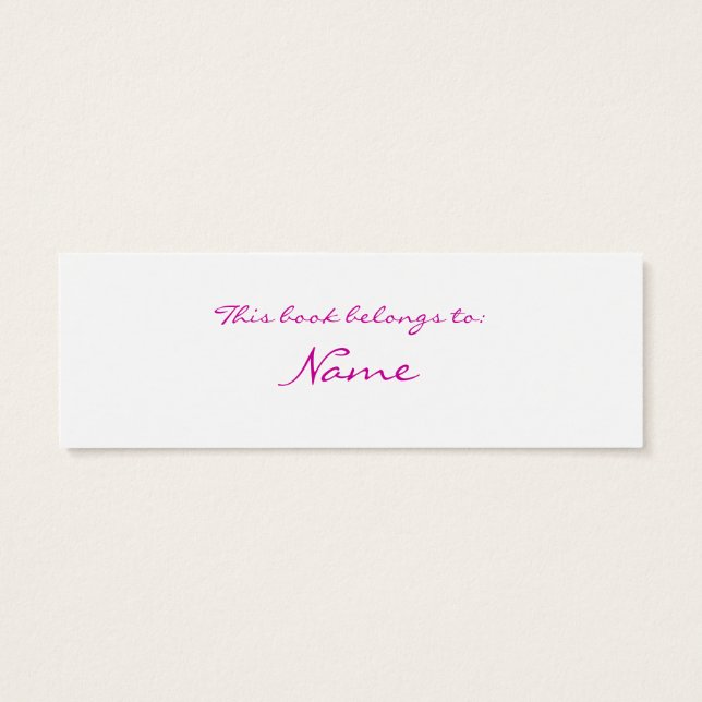 Orchid Bookmark Litet Visitkort (Baksidan)