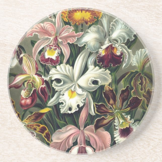 Orchid Botanical Print Underlägg (Framsidan)