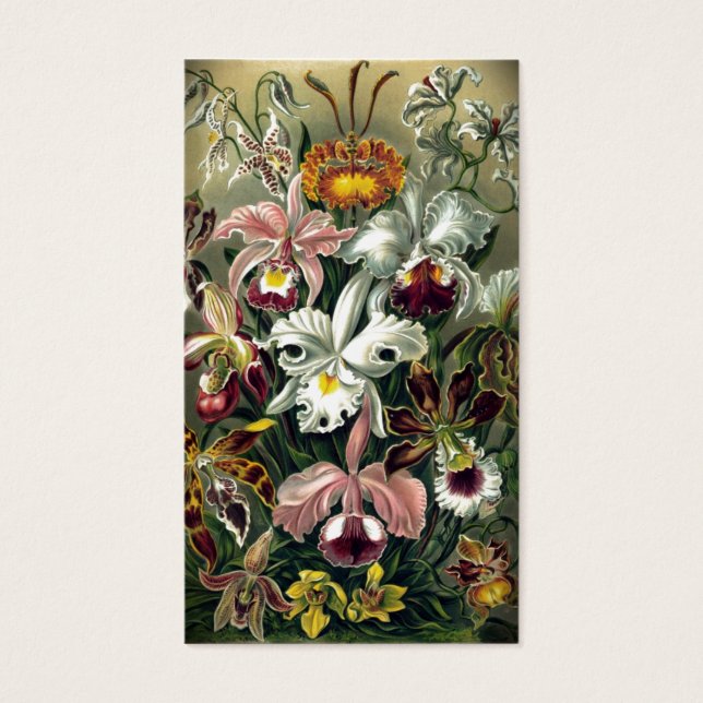 Orchid Botanical Print Visitkort (Framsidan)