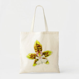 Orchid bra art lime grön blomsäck tygkasse