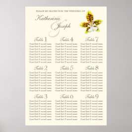 Orchid Bröllop-sätet Bord Planner 1-9 Poster