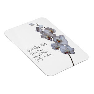 Orchid Bröllop spara datum Magnet