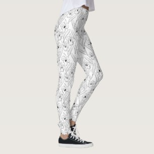 Orchid, Cattleya, sketch Leggings
