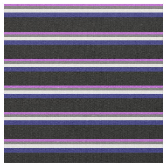Orchid, Dim Grått, Mint Cream, Midnight Blue, Blac Tyg (Närbild)