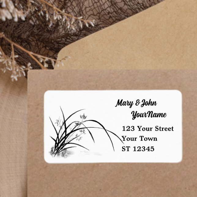 Orchid Elegance Adressetikett (Skapare uppladdad)