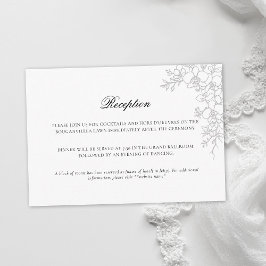 Orchid Elevated White Formal Traditional Wedding Tilläggskort