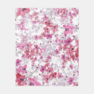 Orchid: Enkelt rödskönhet. Fleecefilt