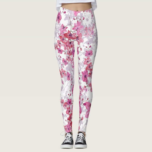 Orchid: Enkelt rödskönhet. Leggings (Framsida)