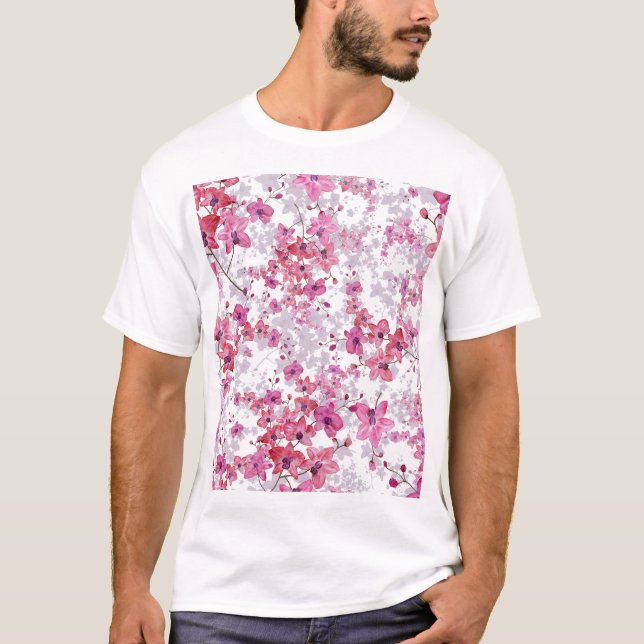 Orchid: Enkelt rödskönhet. T Shirt (Framsida)