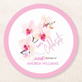 Orchid Flower Blommar 60: e födelsedagen Underlägg