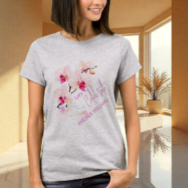 Orchid Flower Blommars 60:e födelsedagen Namn T-Sh T Shirt