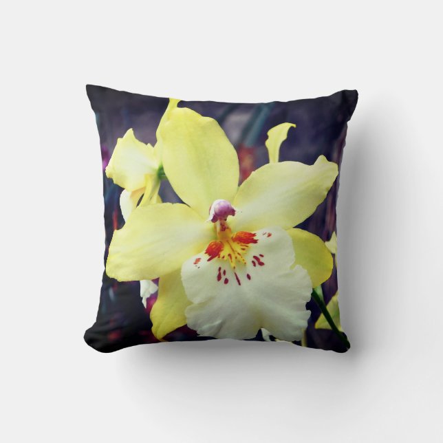Orchid Flower Pillow Kudde (Framsida)