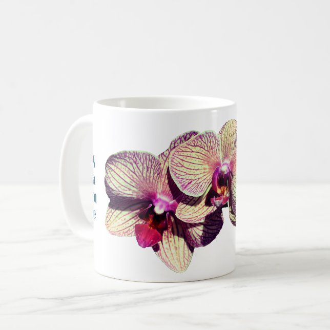 Orchid Flower Trio-Personlig Kaffemugg (Framsida vänster)